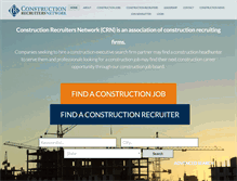 Tablet Screenshot of constructionrecruiters.com